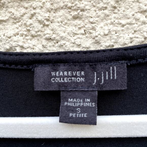 J Jill Wearever Colorblock Tank Top SP Tunic Black White - Picture 5 of 7